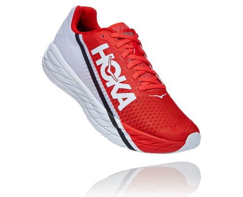 Hoka One One Dame/Herre Rocket X Nøytrale Road Løpesko Fiesta/Svart Norge-85HQJ